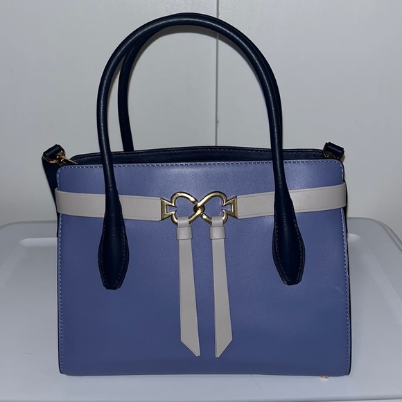 kate spade Handbags - Kate Spade Toujours Medium Satchel Leather Crossbody Bag Purse Celestial Blue